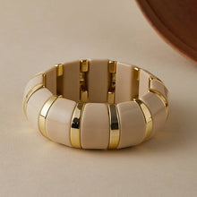 Load image into Gallery viewer, Pretty Persuasions - B26121 Bold Acrylic Rectangle Link Stretch Bangle Bracelet
