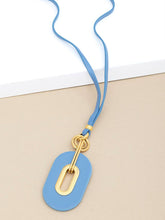 Load image into Gallery viewer, ZENZII Jewelry - Faux Leather Link Pendant Necklace
