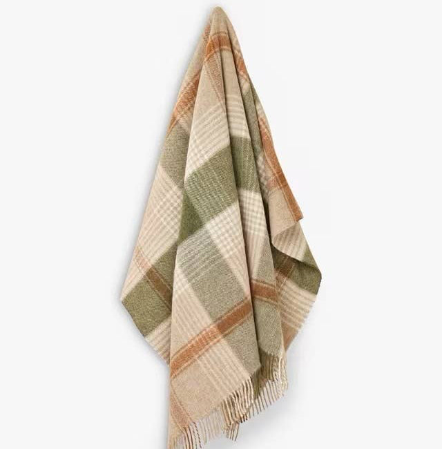 Bronte Moon 100% British Wool Classic Check Throw