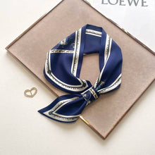 Load image into Gallery viewer, Winding River - Blue Horse Parade Loop Scarf
