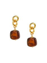 Load image into Gallery viewer, ZENZII Jewelry - Tessa Puffy Square Resin Drop Earring
