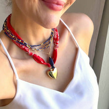 Load image into Gallery viewer, The Silver Wren - Colorful Enamel Chunky Gold Chain

