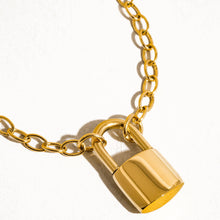 Load image into Gallery viewer, Flânerie - Locky 18K Non-Tarnish Lock Chain Necklace
