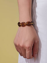 Load image into Gallery viewer, Flânerie - Acacia 18K Gold Non-Tarnish Chunky Resin Link Bracelet
