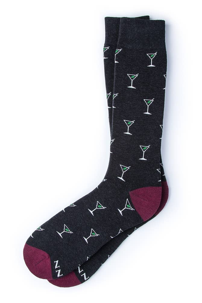 Alynn - Straight Up And  Dirty Sock -  Black Carded Cotton