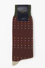 Load image into Gallery viewer, Peper Harow Socks - Square Polka Men&#39;s Luxury Socks
