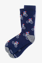 Load image into Gallery viewer, Alynn - Spin Cycle - Bicycle Race Carded Cotton Sock Alynn CLOSEOUT
