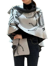 Load image into Gallery viewer, Winding River - Equestrian Black / White Trotter Reversible Short Loop Wrap
