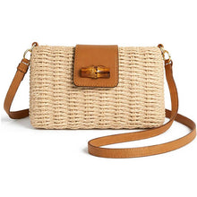 Load image into Gallery viewer, Merveille - Woven Straw Crossbody Bag
