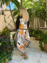 Load image into Gallery viewer, Stacy Bradley Black Denim Jacket / Blue and Black Horse
