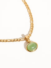 Load image into Gallery viewer, Flânerie - Winslow Non-Tarnish Green Stone Pendant Chain Necklace
