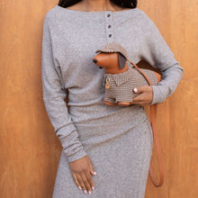 Load image into Gallery viewer, Melie Bianco - Dog Houndstooth Vegan Leather Crossbody Bag Pre-Order 10/15
