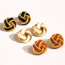 Load image into Gallery viewer, Flânerie - Astor 18K Gold Basket Weaved Ball Studs
