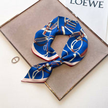 Load image into Gallery viewer, Winding River - Blue Stirrup Loop Scarf
