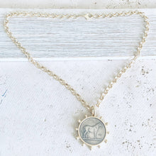 Load image into Gallery viewer, VB&amp;C Matte Gold Horse Coin Necklace
