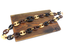 Load image into Gallery viewer, Pretty Persuasions - N26010 Bold Cut-Out Acrylic Oval Link Statement Necklace
