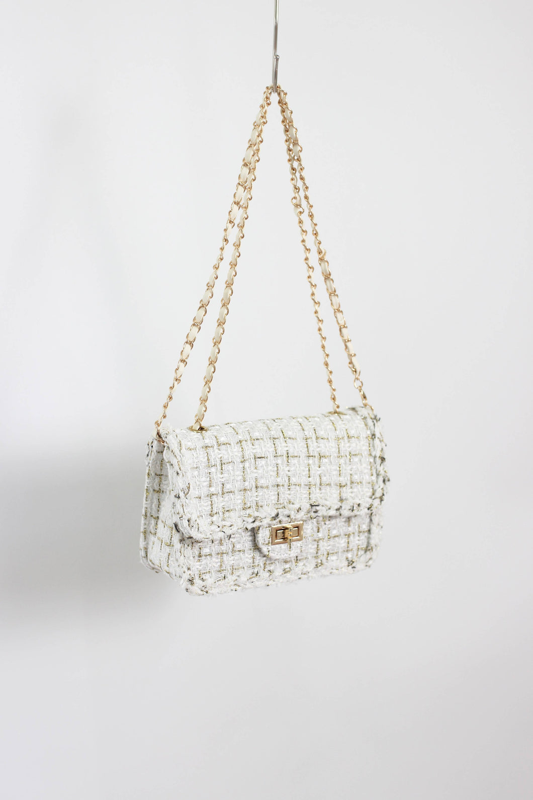 ESLEY - 2411LJYMS40412 - Chic Tweed Chain Crossbody Bags