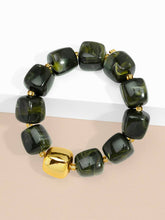 Load image into Gallery viewer, ZENZII Jewelry - Tessa Puffy Square Beaded Stretch Bracelet
