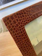 Load image into Gallery viewer, Tizo Raika Leather Frame 8&quot; X 10&quot; Croc Design Cognac
