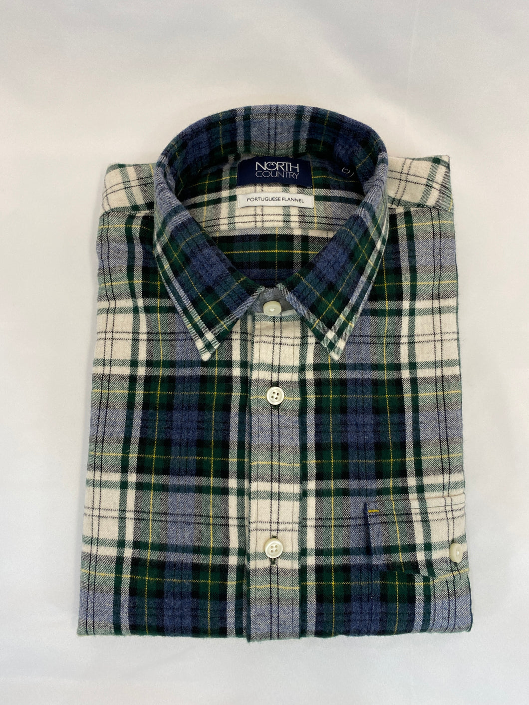 North Country Flannel Shirt Spread Collar Dress Gordon Plaid
