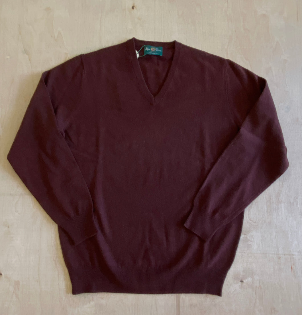 Alan Paine V-Neck Sweater Umber