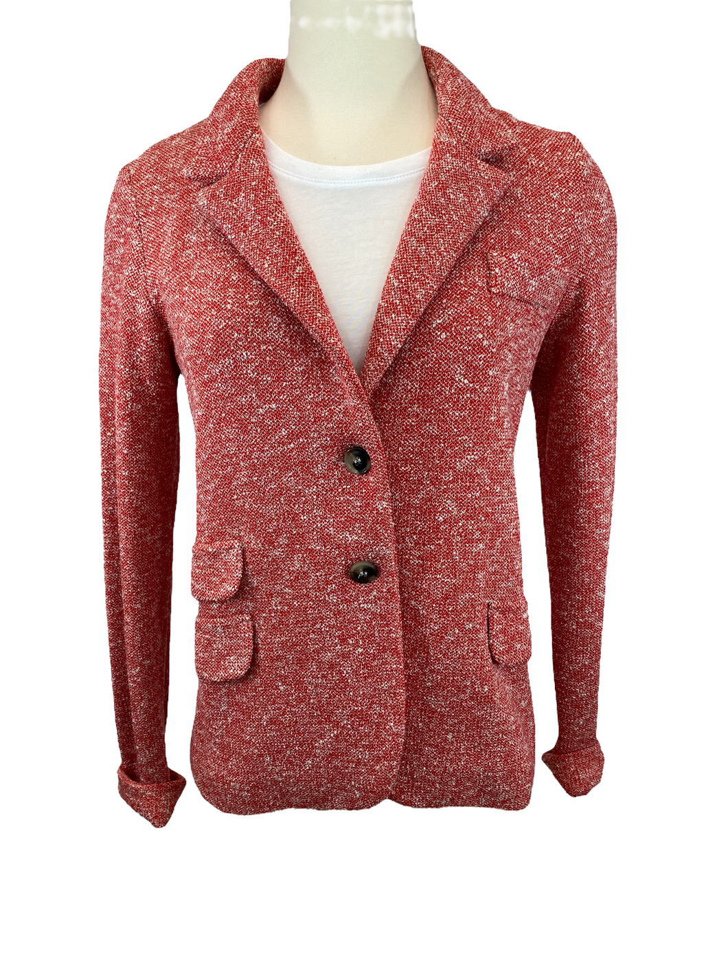 Amina Rubinacci Soft Tweed Blazer - Red