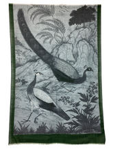 Load image into Gallery viewer, Calabrese Lambswool Scarf Peacock Green
