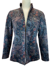 Load image into Gallery viewer, E&amp;F Shaped Jacket - Dark Paisley Floral
