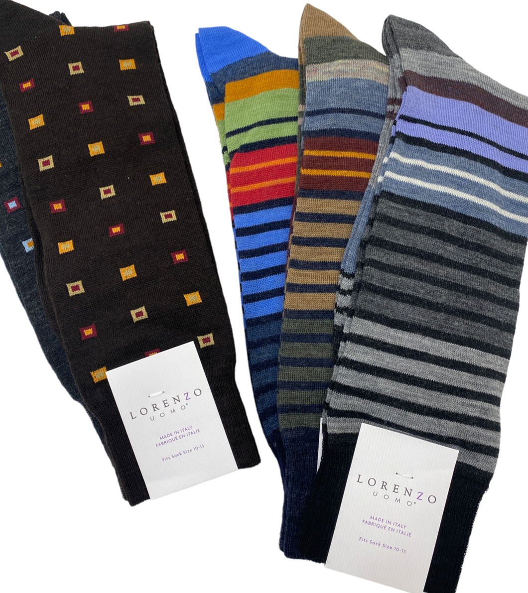 Lorenzo Uomo Calf Sock 65 Wool