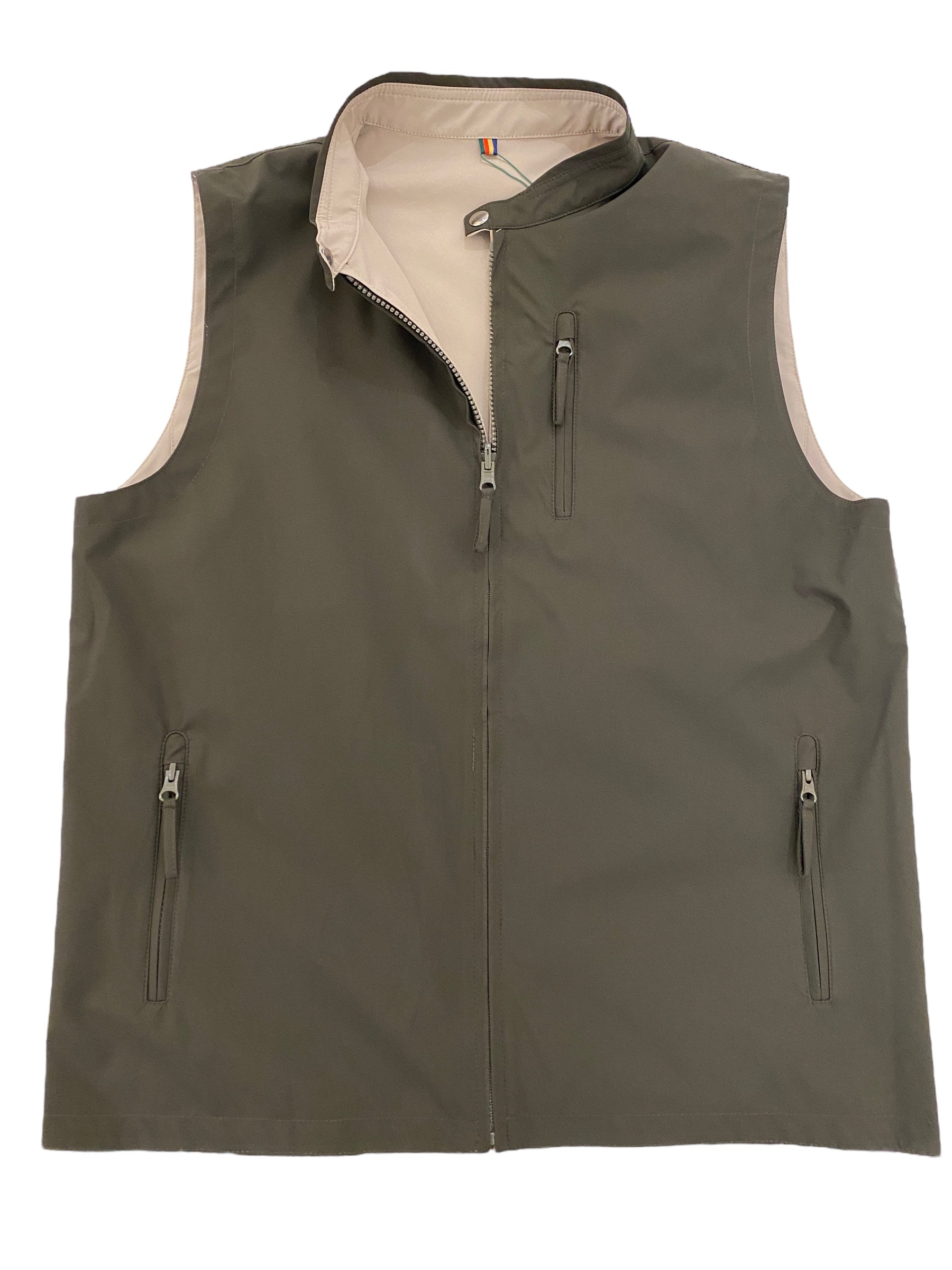 Alan Paine Lettoch Reversible Shell Vest Olive/Khaki – Tweed & Vine