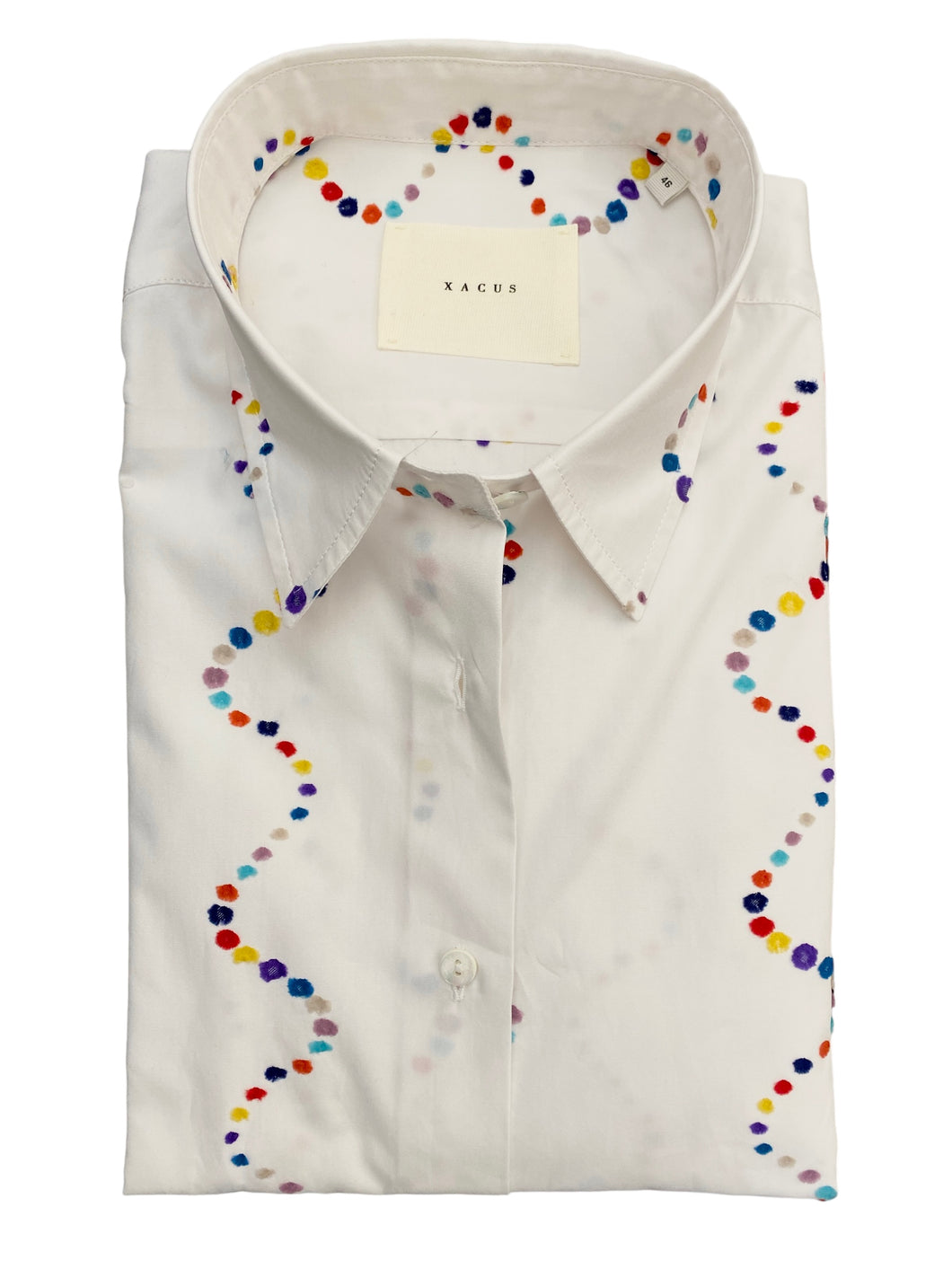 Xacus Women's Shirt - White with Confetti
