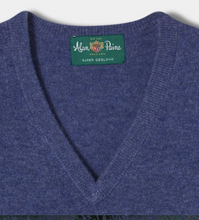 Load image into Gallery viewer, Alan Paine V-Neck Sweater Indigo
