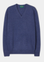 Load image into Gallery viewer, Alan Paine V-Neck Sweater Indigo
