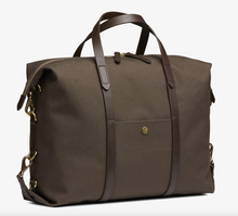Load image into Gallery viewer, Mismo Utility Weekend Travel Tote in Army and Brown
