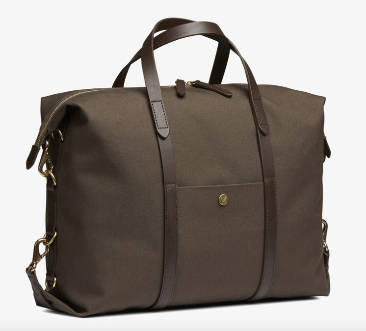 Mismo Utility Weekend Travel Tote in Army and Brown