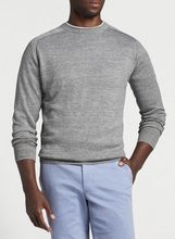 Load image into Gallery viewer, PETER MILLAR CREW SWEATER W/SADDLE SHOULDER GREY
