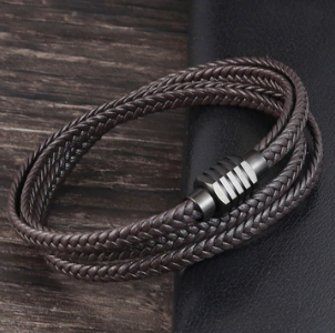 Glen Ogal Men's Long Natural Braided Bracelet