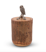 Load image into Gallery viewer, Vagabond House Owl Wood Canister
