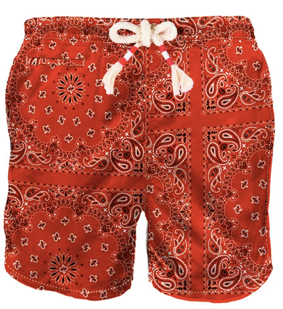 Saint Barth Swim Suit Bandana Orange