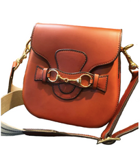 Load image into Gallery viewer, Rebecca Ray Bridle Leather Crossbody Bag
