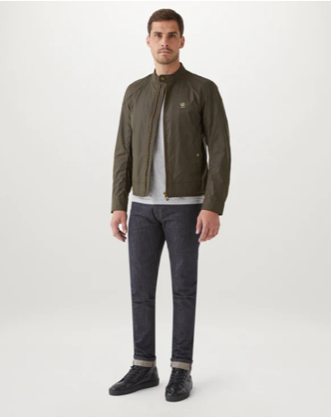 Belstaff Kelland Waxed Cotton Jacket Faded Olive