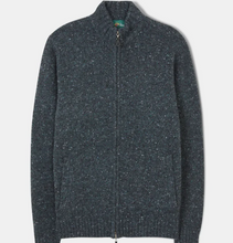 Load image into Gallery viewer, Alan Paine Full Zip Cardigan Blue Night
