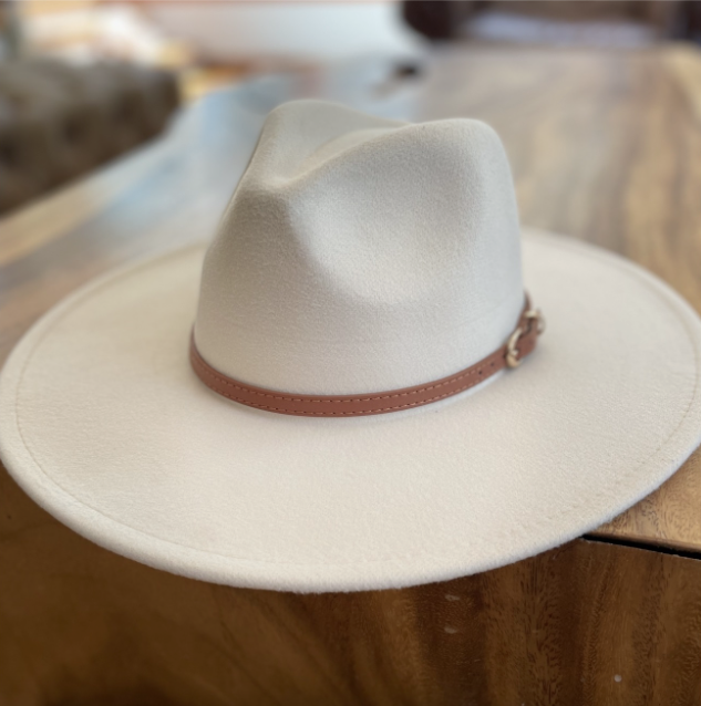 OAO Structured Wide Brim Panama Felt Hat