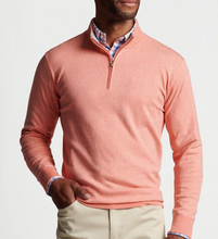 Load image into Gallery viewer, Peter Millar 1/4 Zip Crest Sweater - Washed Brick
