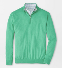 Load image into Gallery viewer, Peter Millar 1/4 Zip Crest Sweater - Aloe Green
