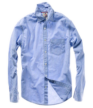 Load image into Gallery viewer, Relwen Shirt Nautical Neats French Blue Bengal Stripe
